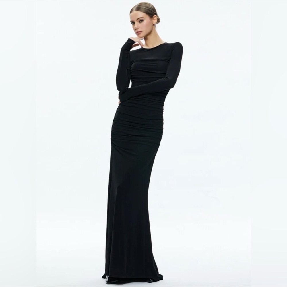 Alice + Olivia Black Long Sleeve Dress